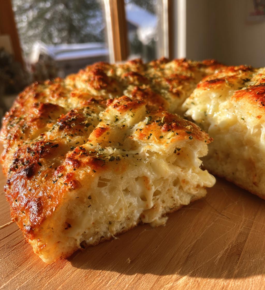 cheesy christmas tree bread - detail 1