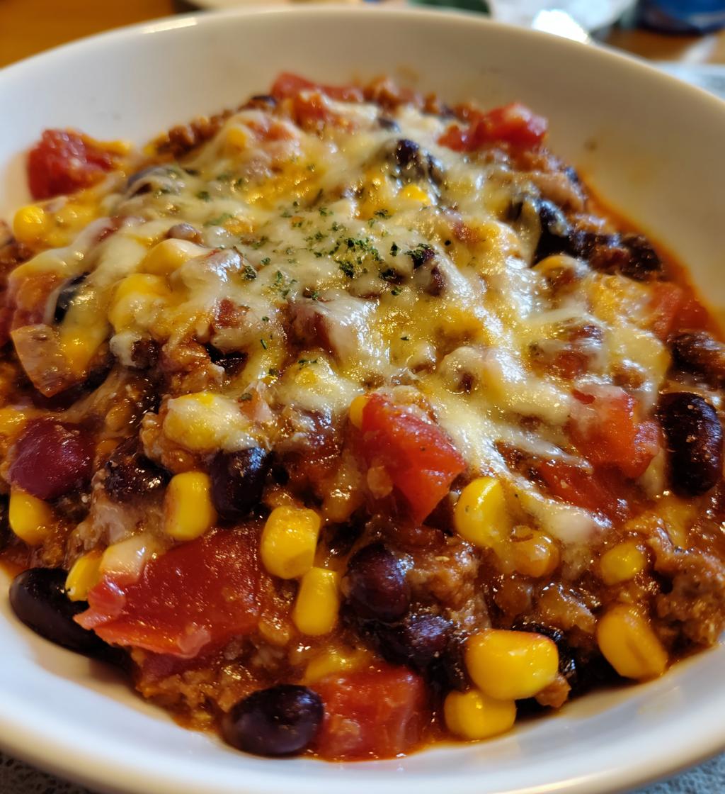 cheesy enchilada chili