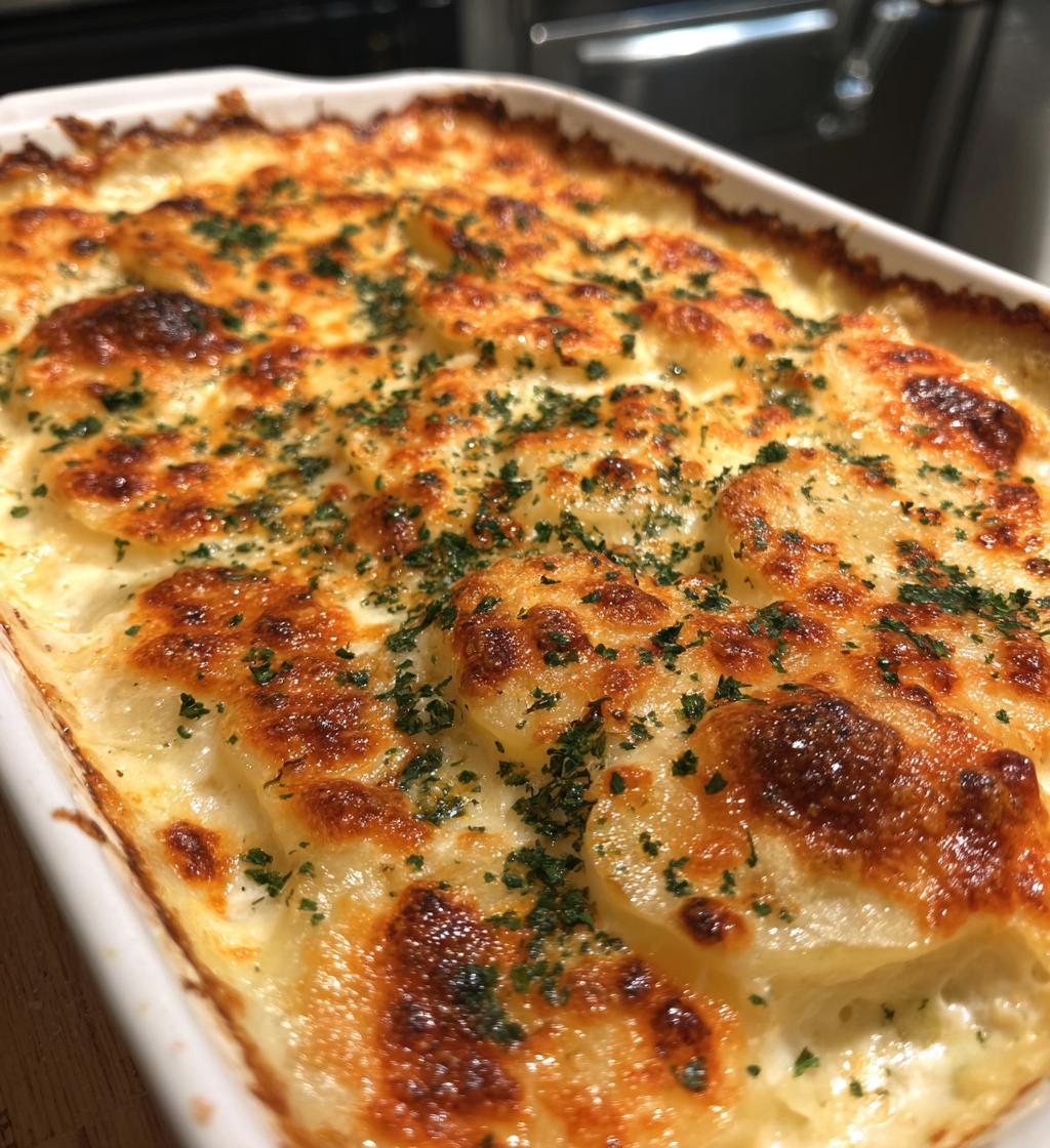 cheesy garlic scalloped potatoes - detail 1