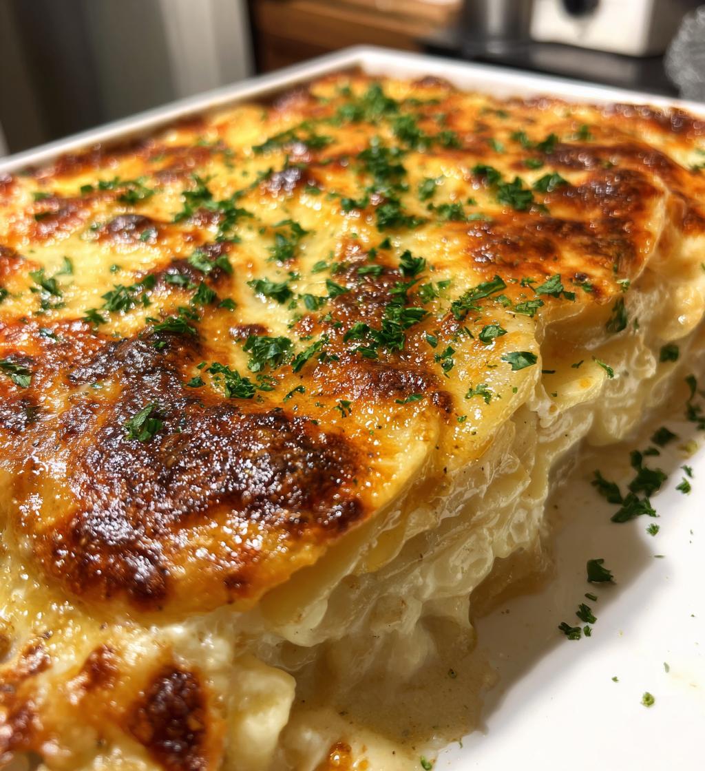cheesy garlic scalloped potatoes