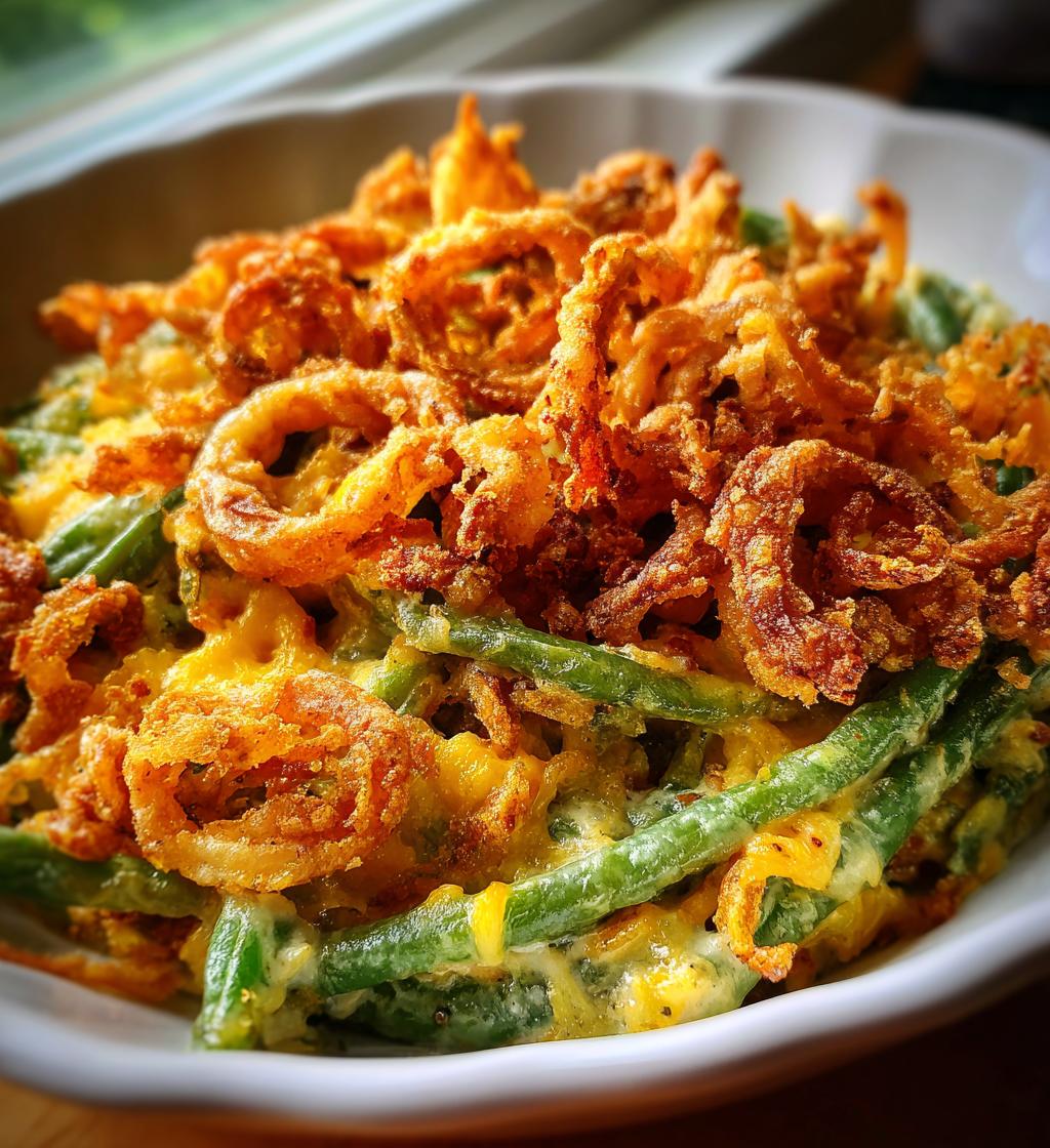 cheesy green bean casserole