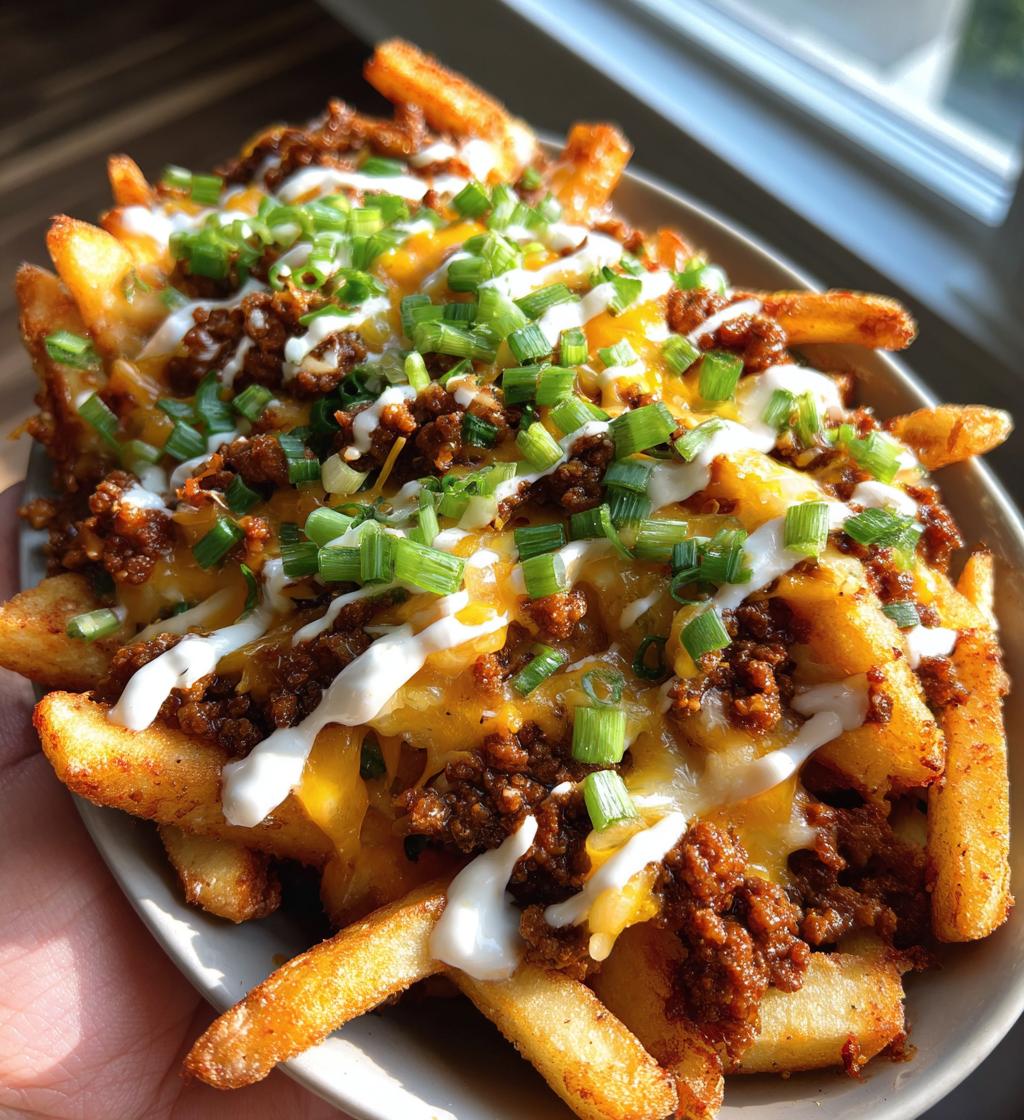 cheesy loaded beef fries - detail 1