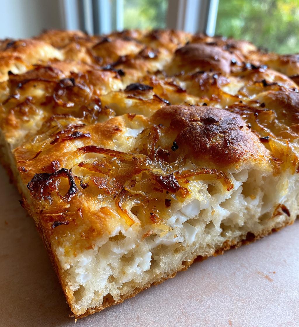 cheesy onion focaccia bread