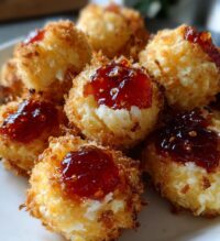 cheesy thumbprint appetizers with hot pepper jelly