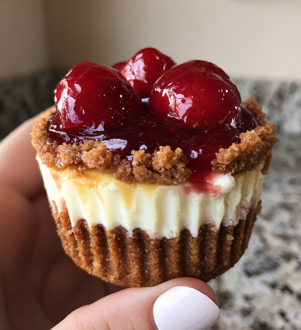 cherry cheesecake cupcakes - detail 1
