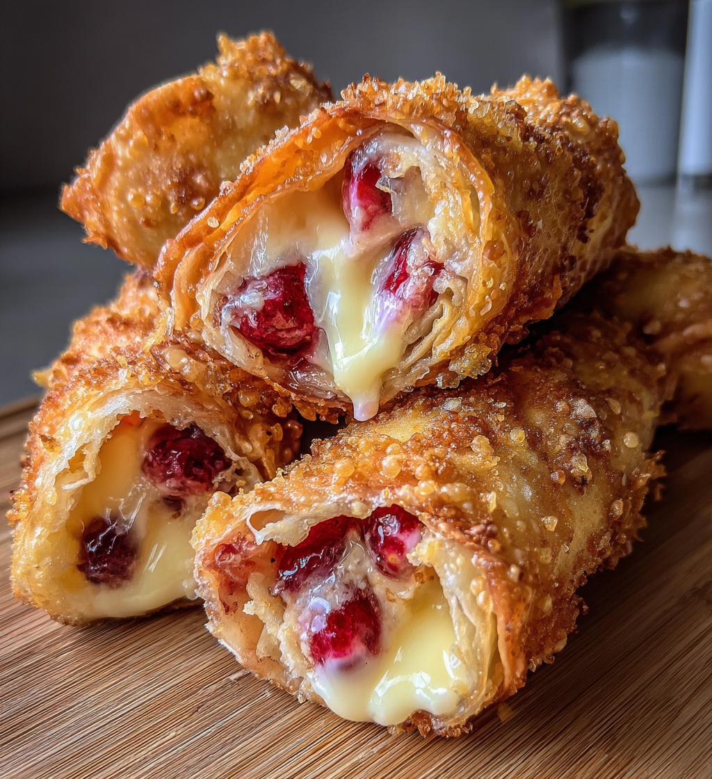cherry cheesecake egg rolls