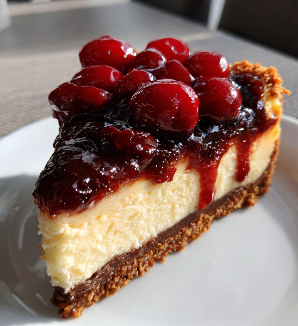 cherry chocolate cheesecake