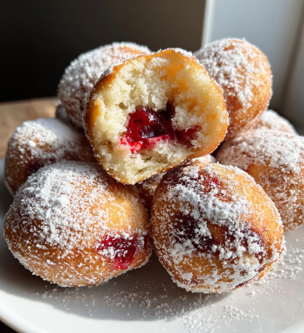cherry doughnut holes