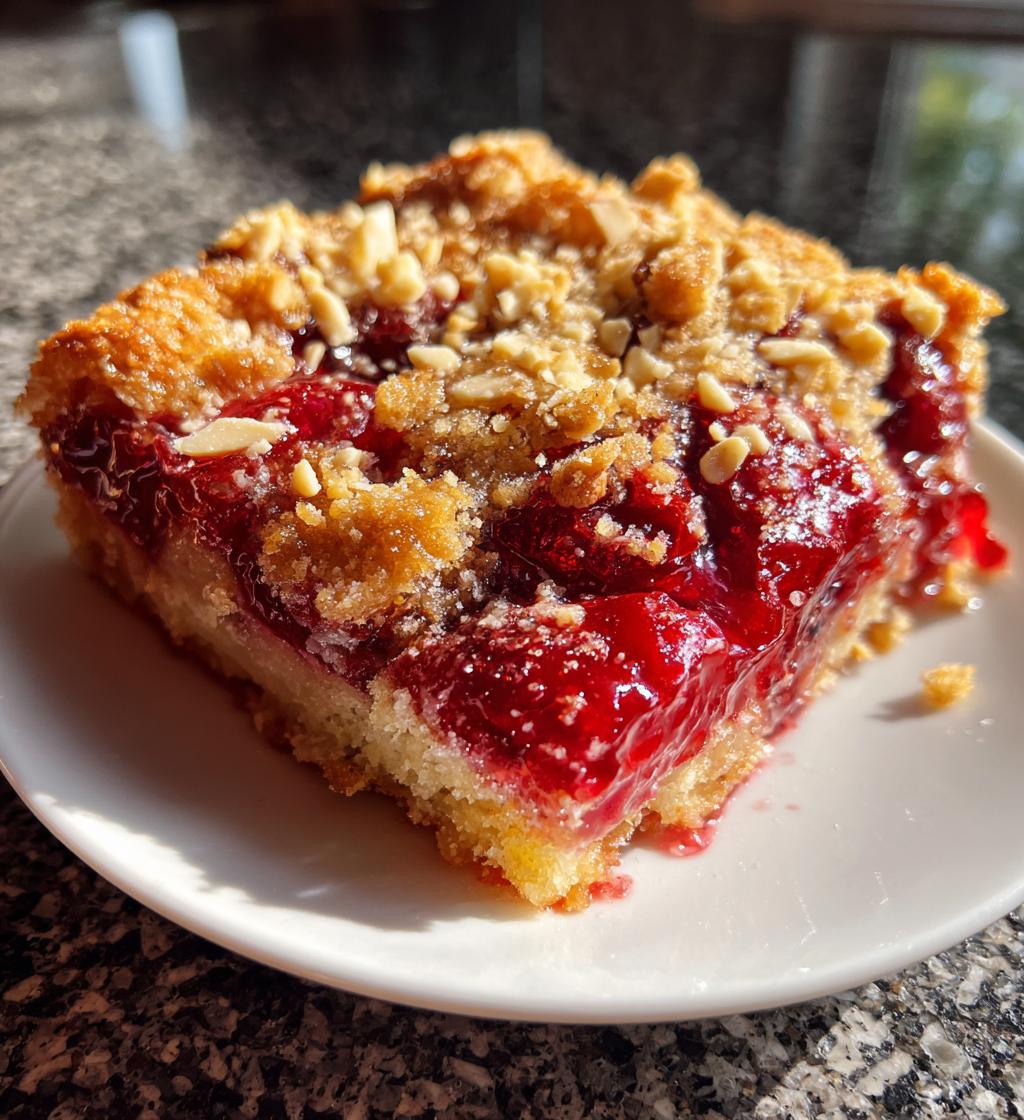 cherry dump cake - detail 1