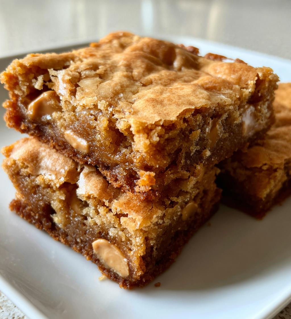 chewy butterscotch blondies - detail 1
