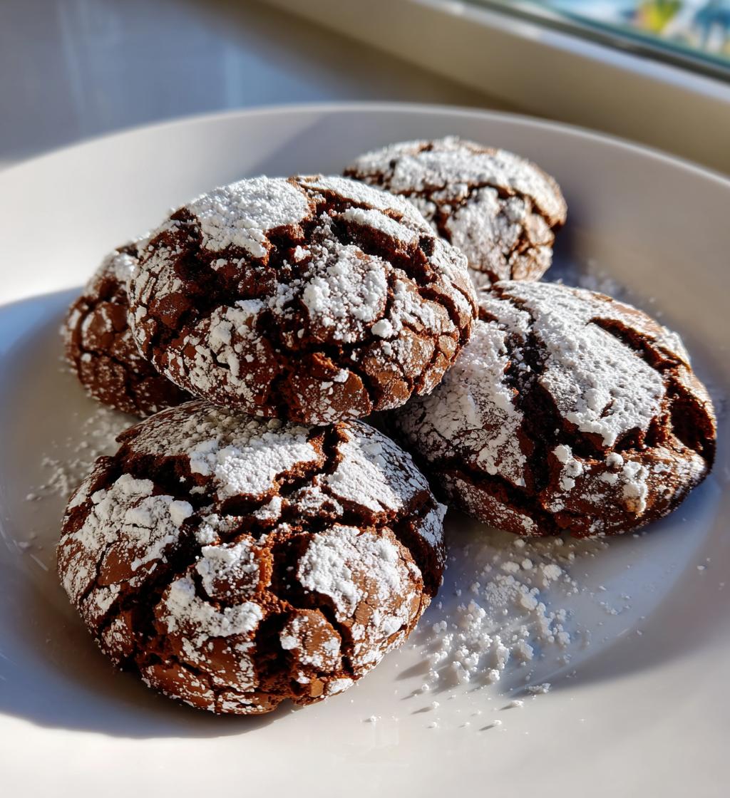 chewy chocolate crinkle cookies - detail 1