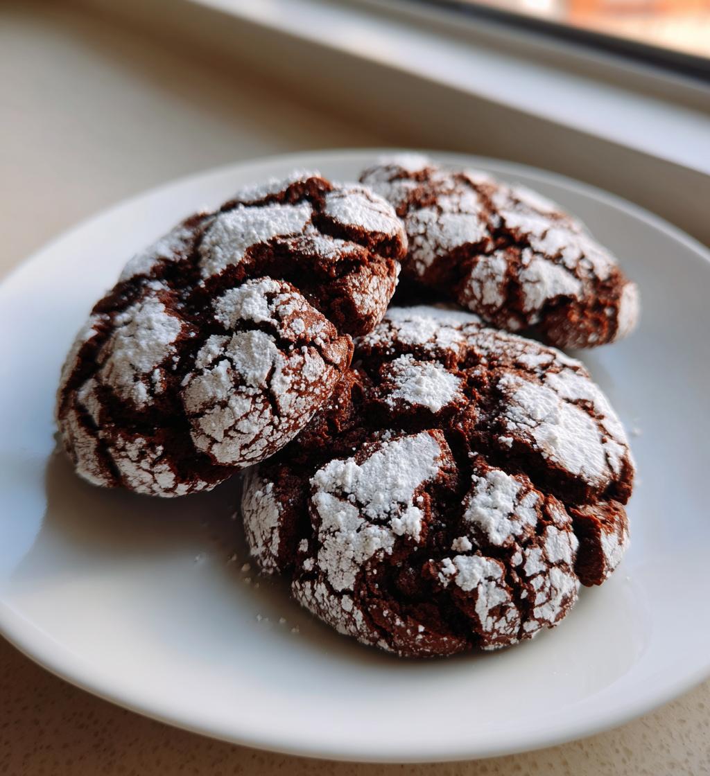 chewy chocolate crinkle cookies