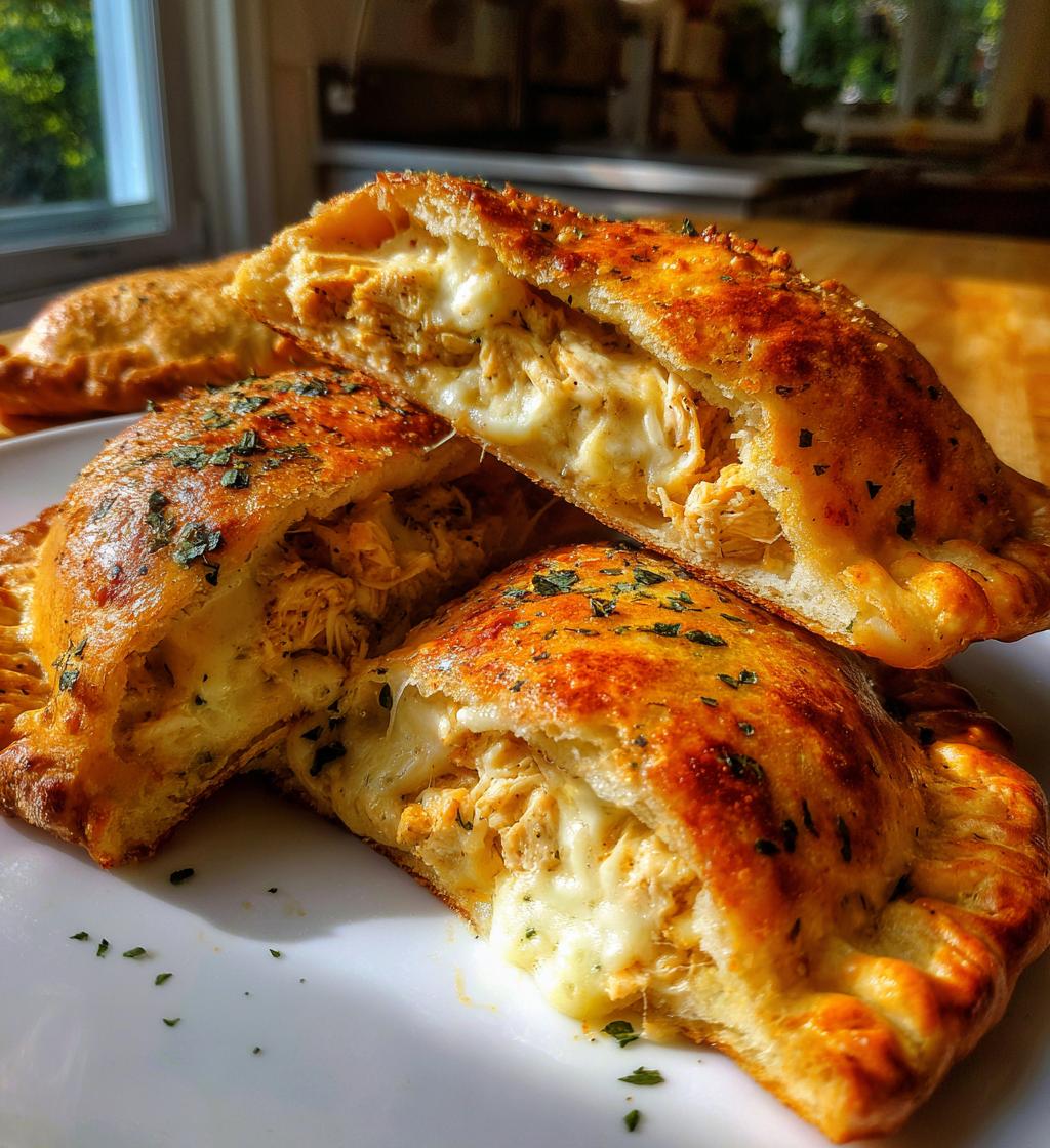 chicken alfredo air fryer calzones - detail 1