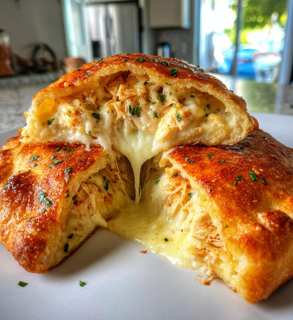chicken alfredo air fryer calzones