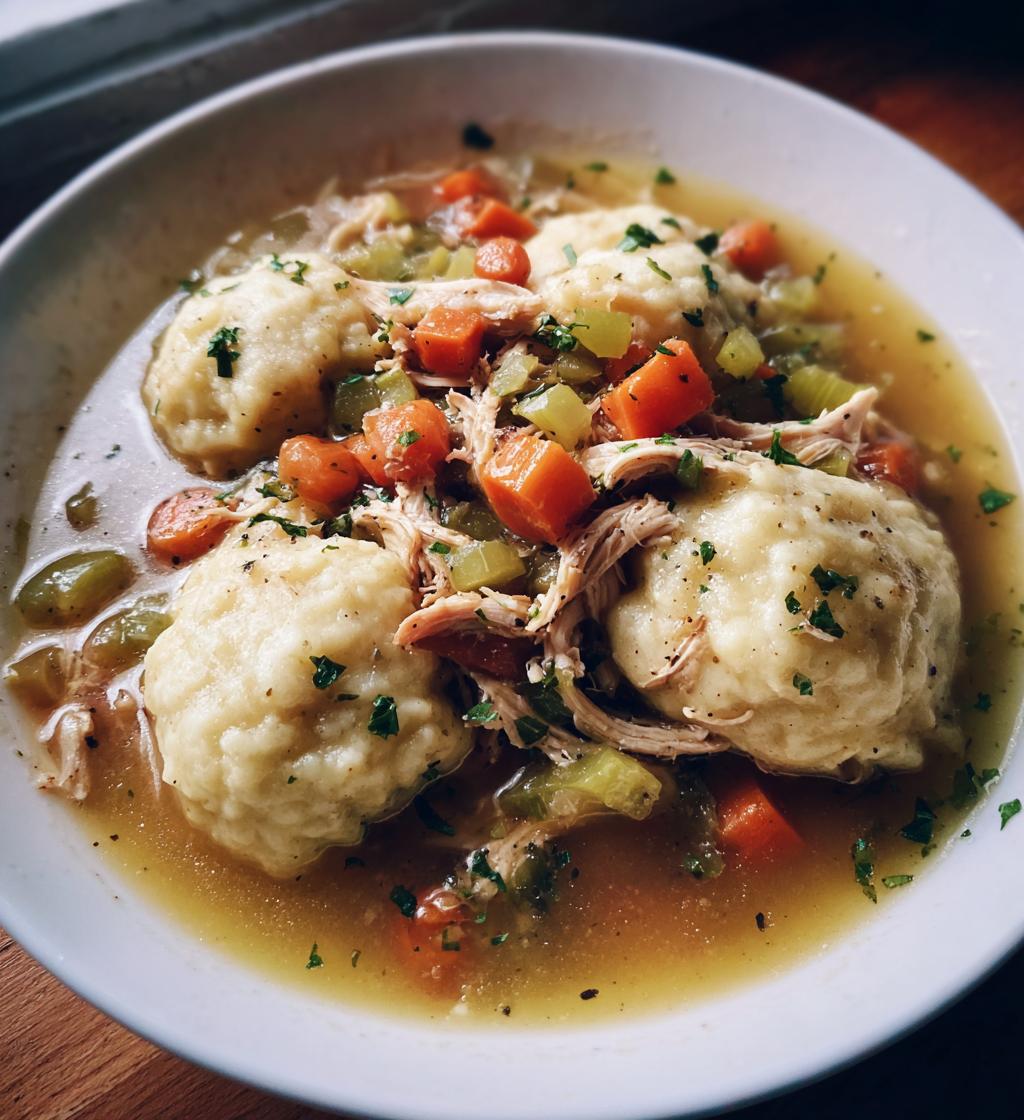 chicken and dumplings - detail 1