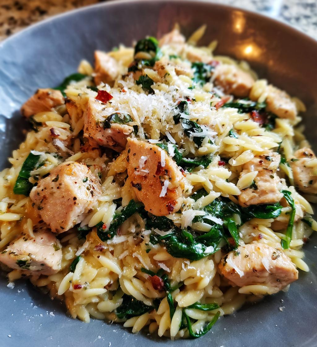 chicken and orzo - detail 1