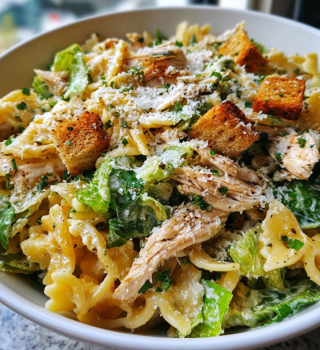 chicken caesar pasta salad
