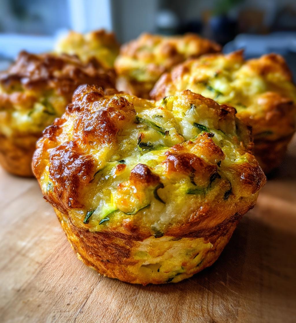 chicken cheese and zucchini muffins - detail 1