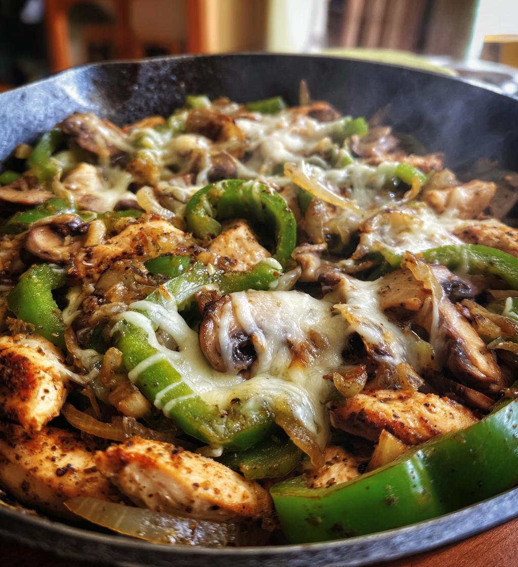 chicken cheesesteak skillet