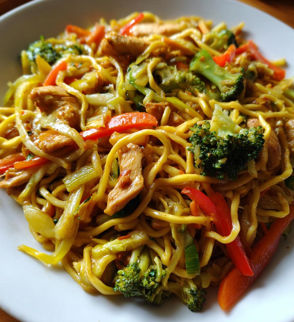 chicken chow mein with the best chow mein sauce