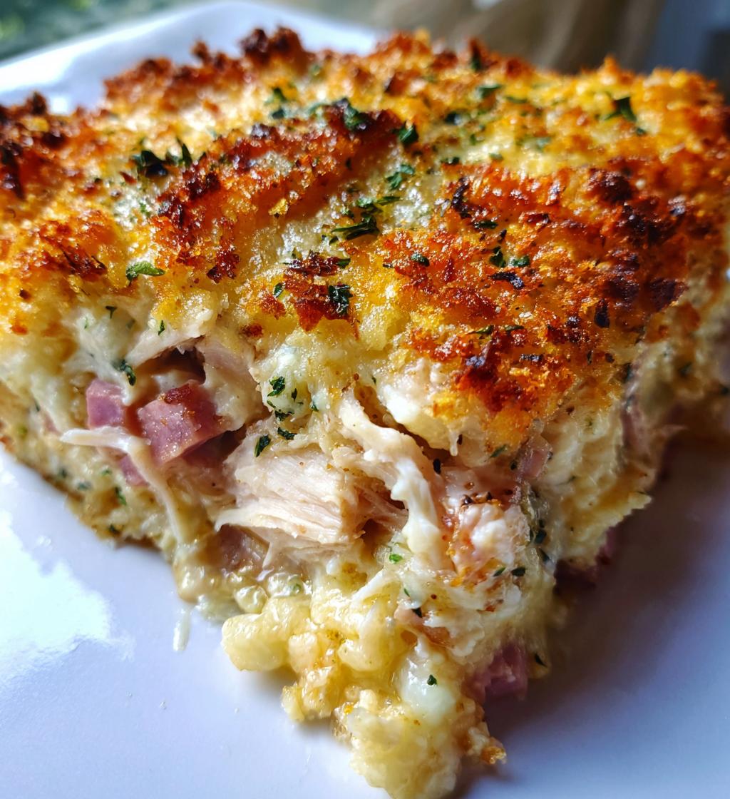 chicken cordon bleu casserole - detail 1