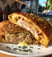 chicken cordon bleu stromboli