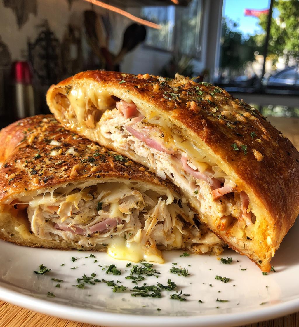 chicken cordon bleu stromboli