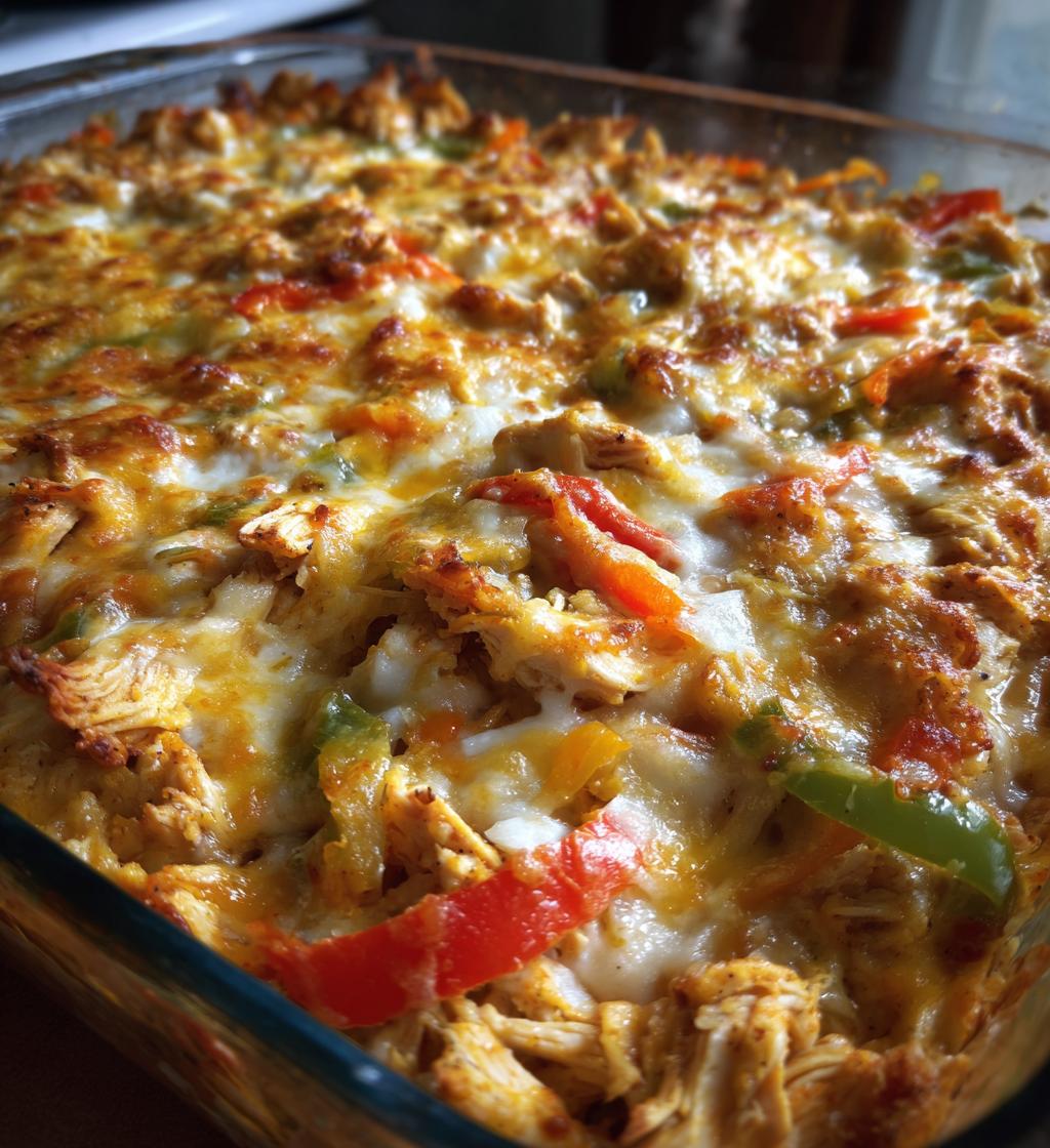 chicken fajita casserole - detail 1