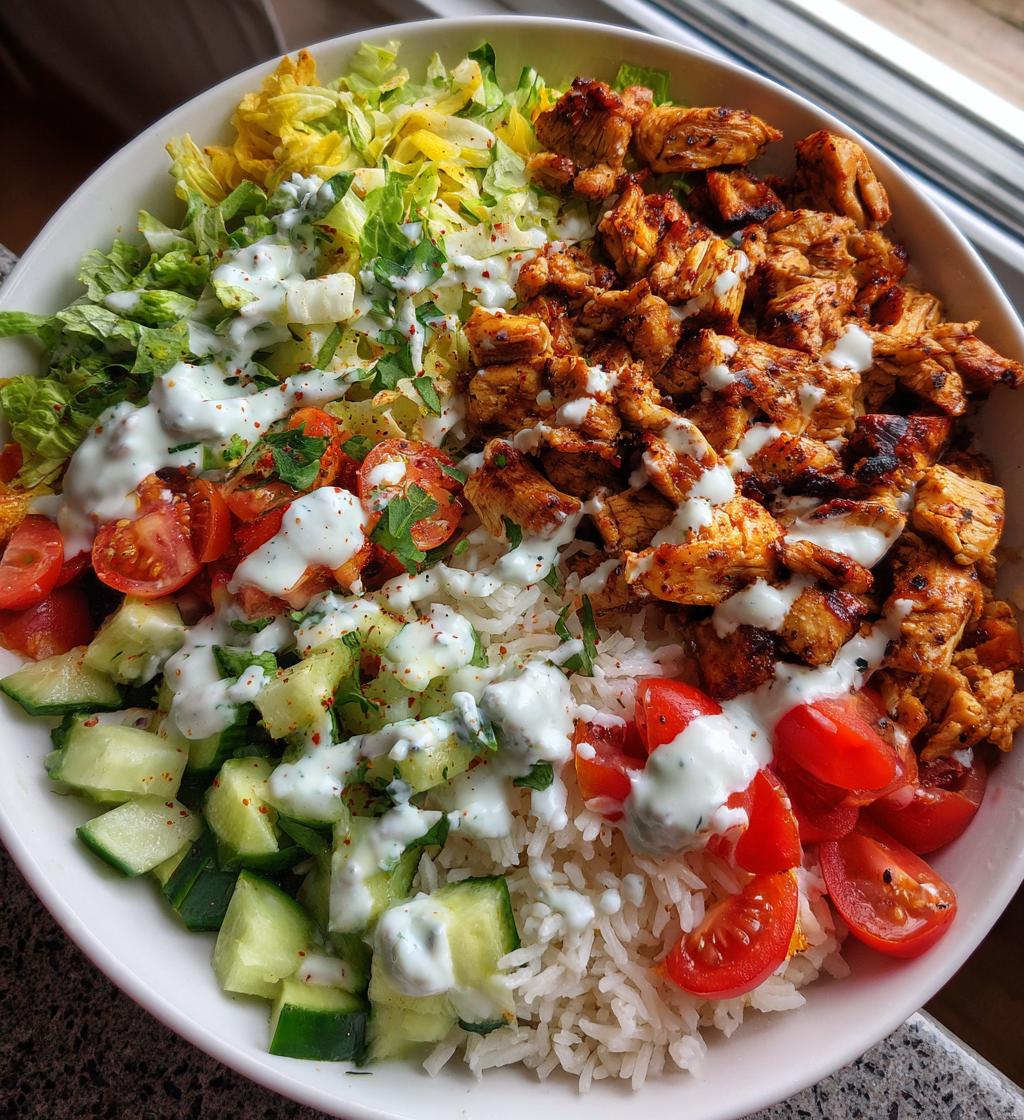 chicken gyro bowls - detail 1