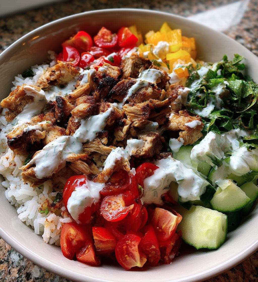 chicken gyro bowls