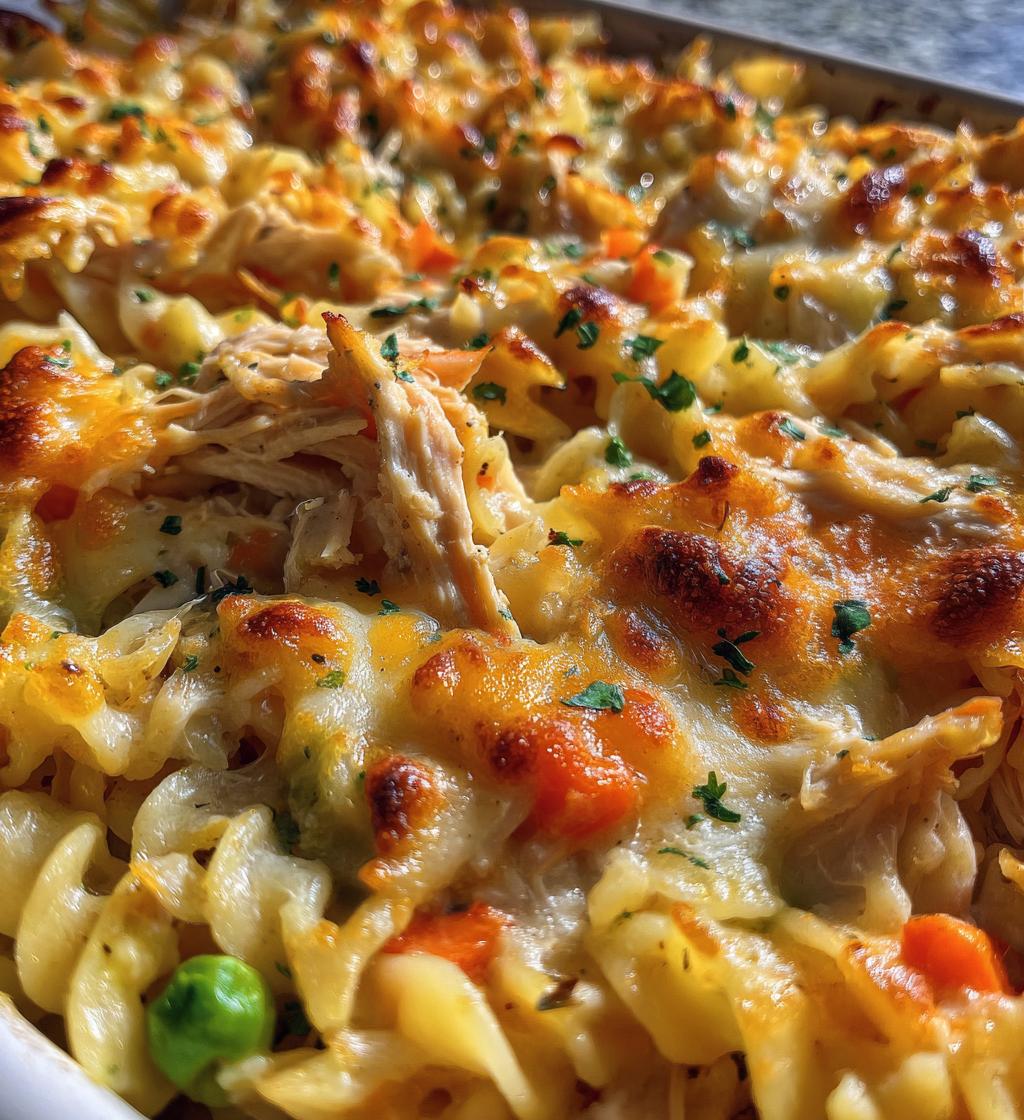 chicken pot pie pasta - detail 1