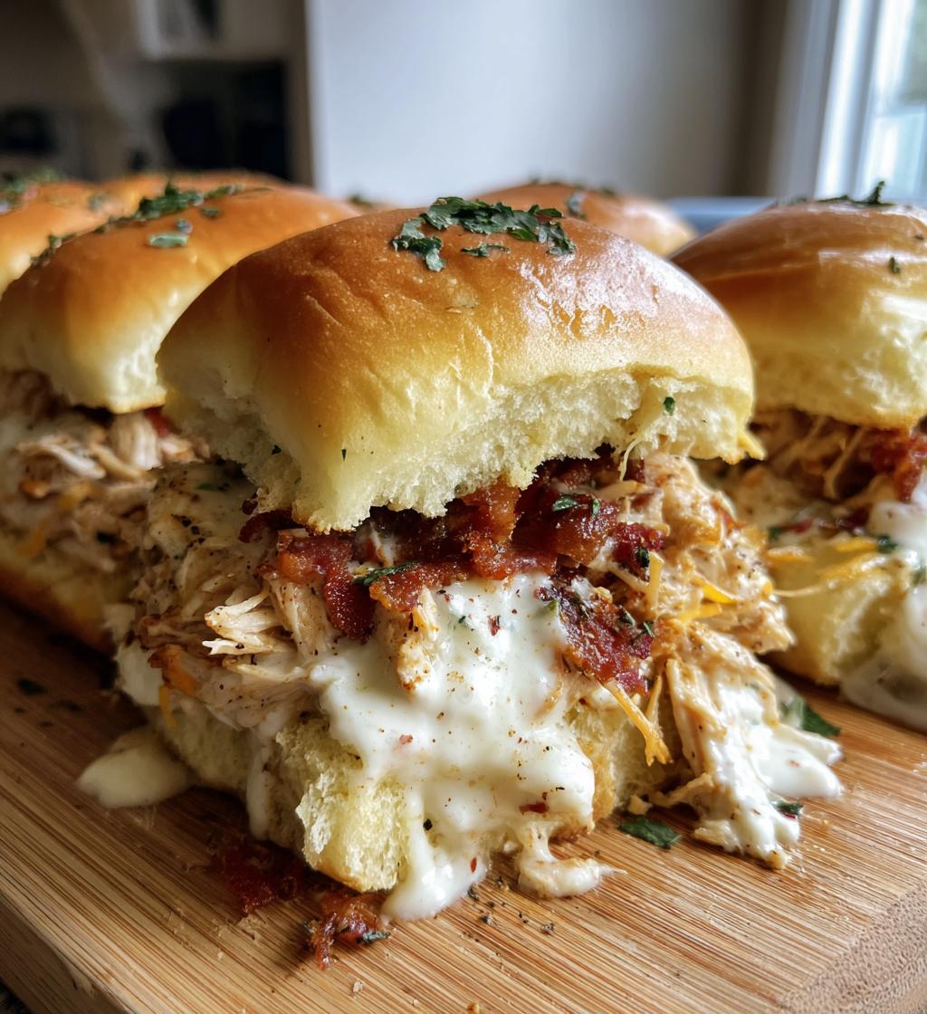 chicken turkey bacon ranch sliders - detail 1