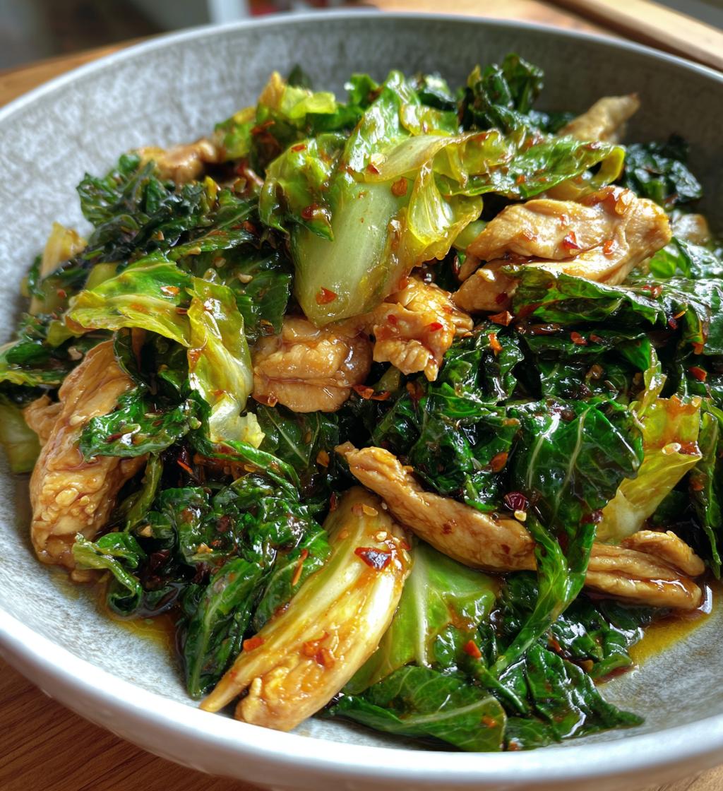 chinese chicken cabbage stir fry