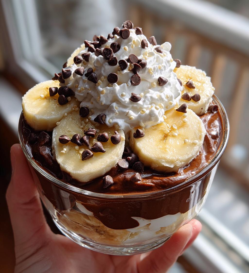 chocolate banana pudding fluff