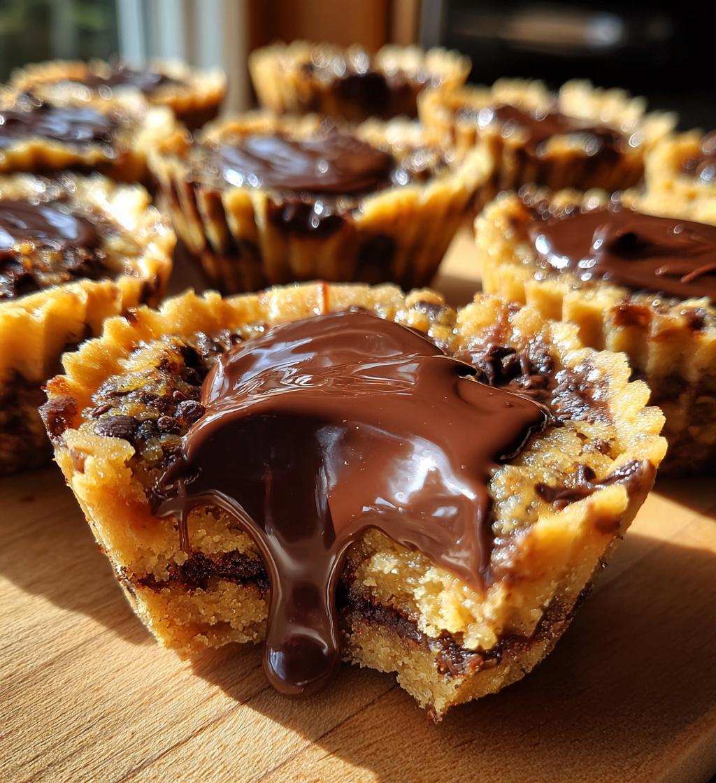 chocolate chip cookie dough cups - detail 1