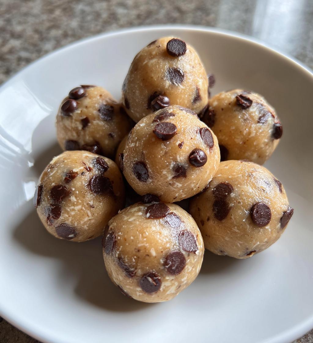 chocolate chip cottage cheese cookie dough bites - detail 1