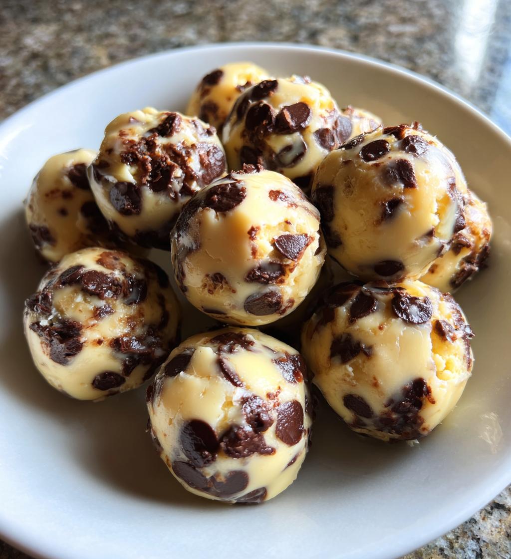chocolate chip cottage cheese cookie dough bites