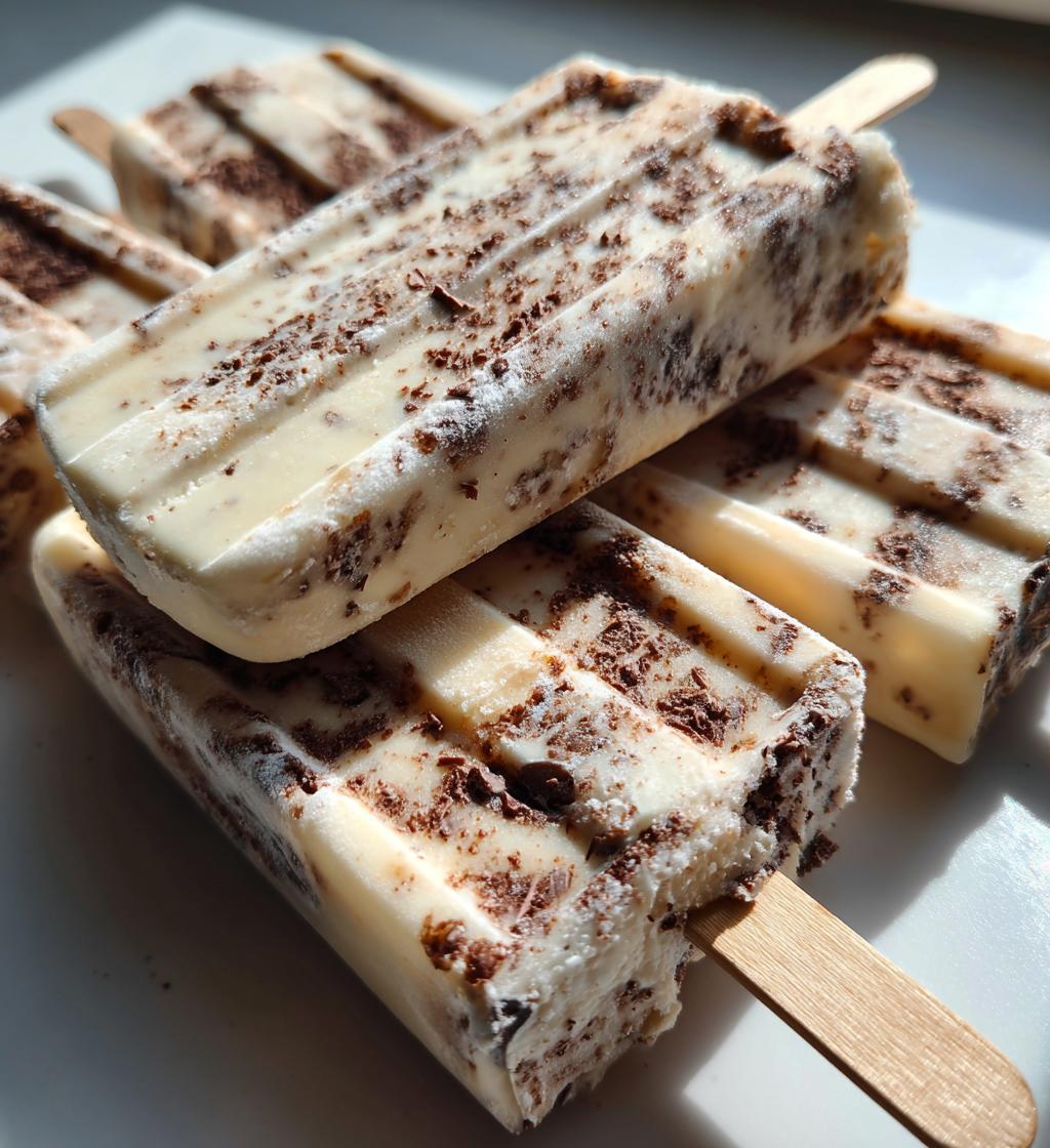 chocolate chip ice cream pops
