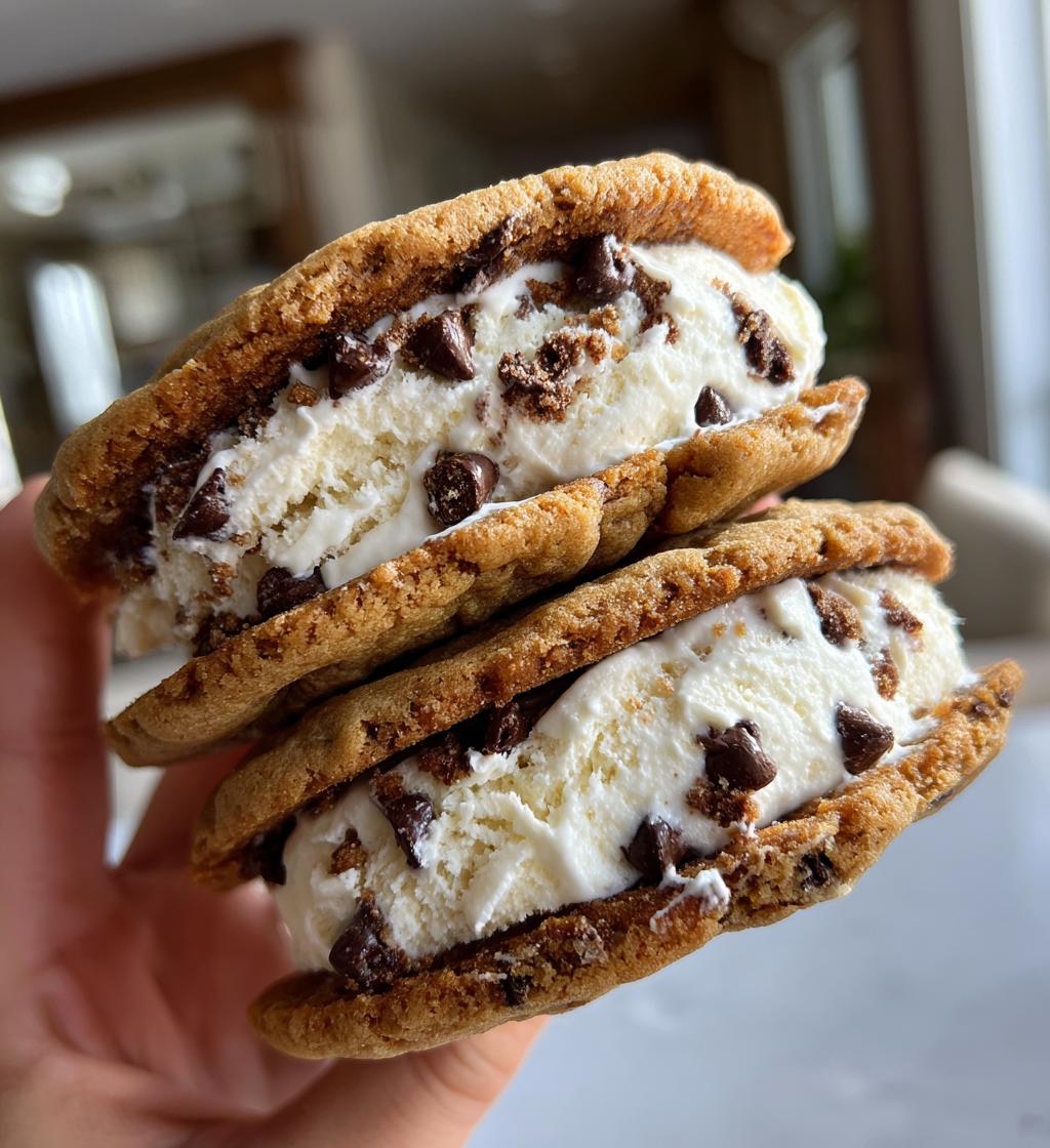 chocolate chip ice cream sandwiches