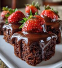chocolate covered strawberry mini cakes