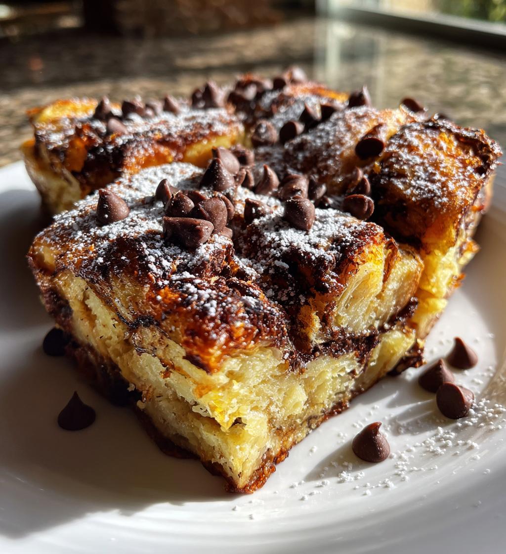 chocolate croissant breakfast bake