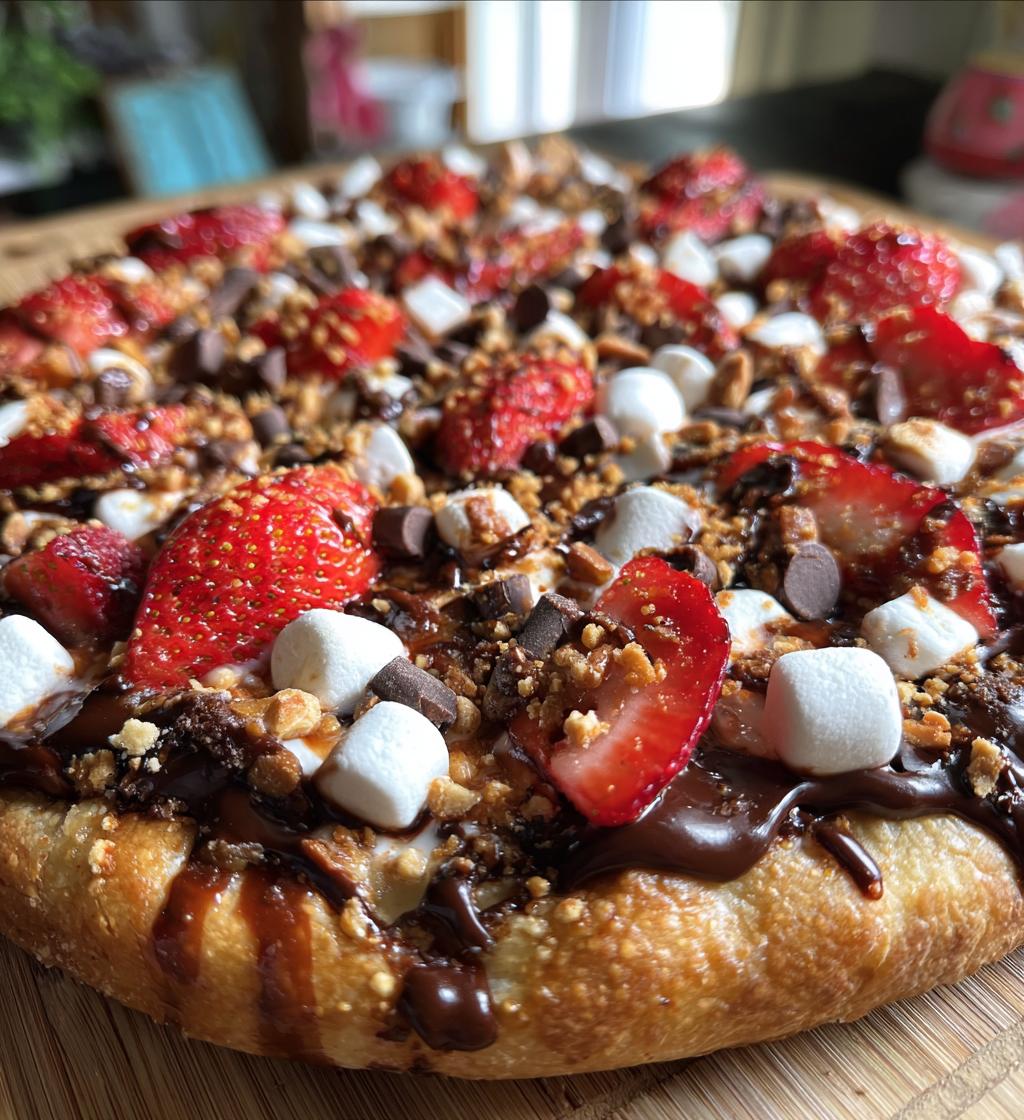chocolate fudge dessert pizza - detail 1