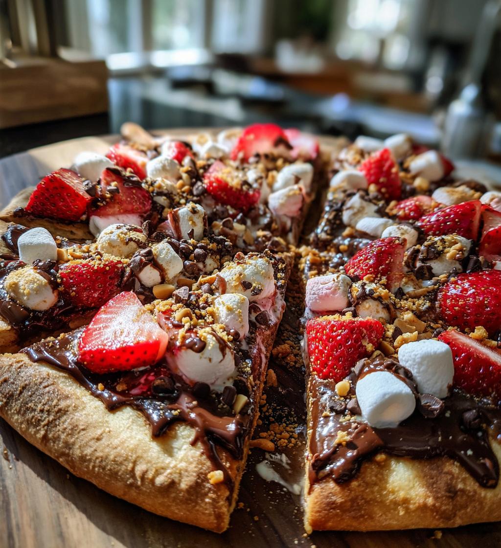 chocolate fudge dessert pizza
