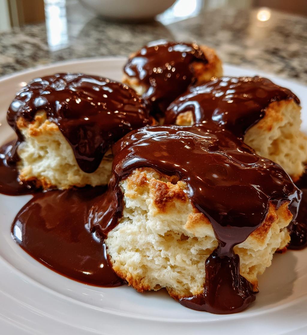 chocolate gravy and biscuits - detail 1