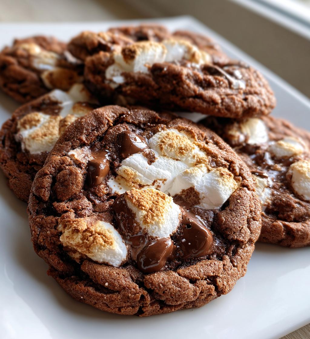 chocolate marshmallow swirl cookies