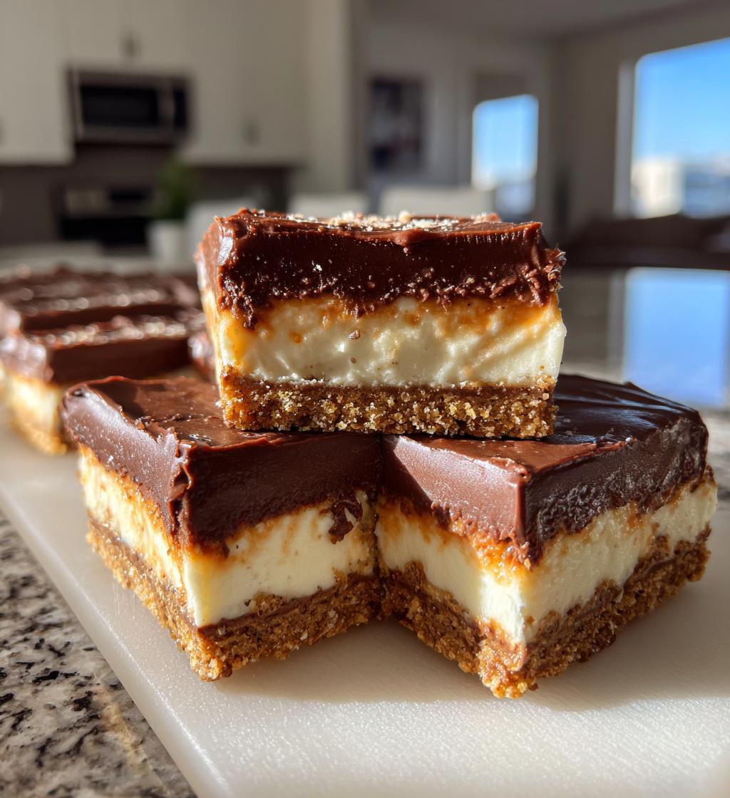 chocolate no bake cheesecake bars