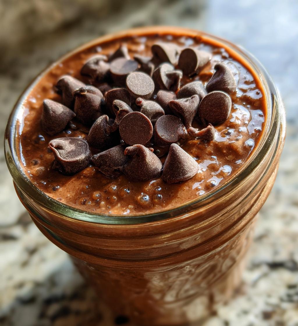 chocolate overnight oats - detail 1