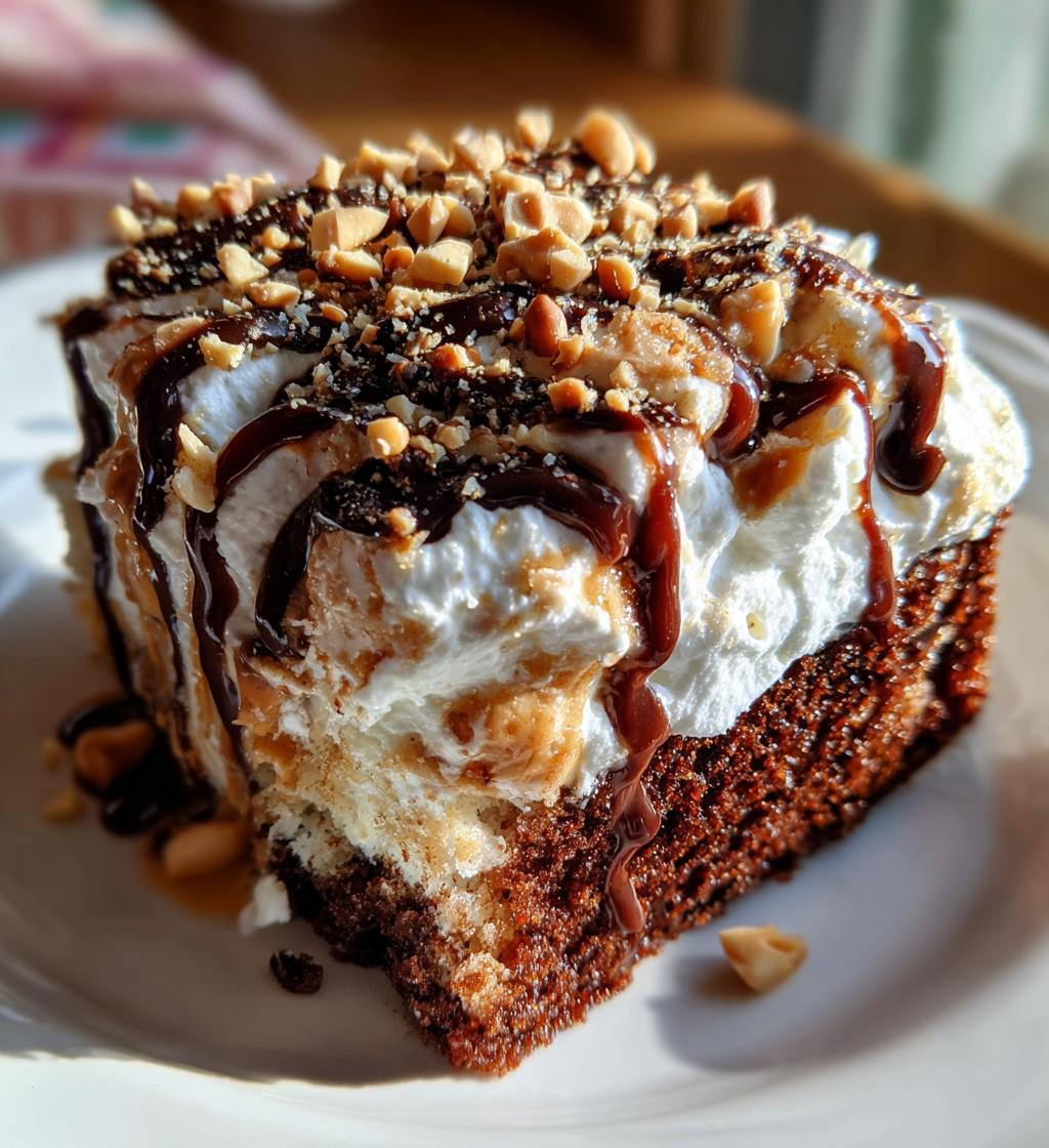 chocolate peanut butter poke cake