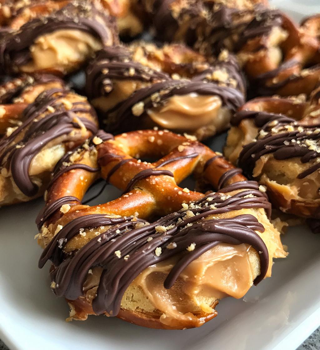 chocolate peanut butter pretzel candies - detail 1