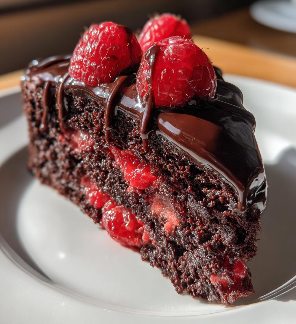 chocolate raspberry cake 2 - detail 1